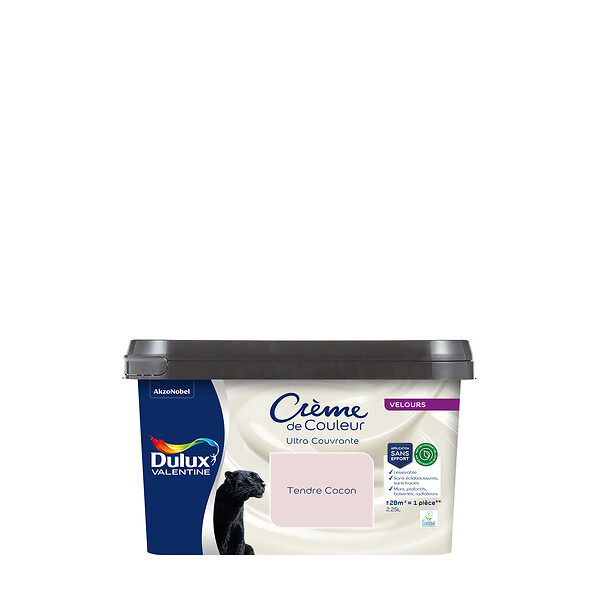 DULUX VALENTINE - Peinture intérieure biosourcée Tendre Cocon - Crème - 2,25 L - large