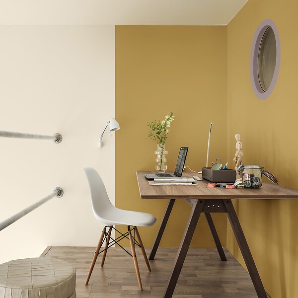 DULUX VALENTINE - Peinture Crème de Couleur Biosourcé - Ocre Doré - Mat - 2,25 L - large