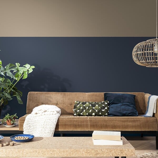 DULUX VALENTINE - Peinture biosourcée Crème de Couleur - Bleu Indigo - 2,25 L - large