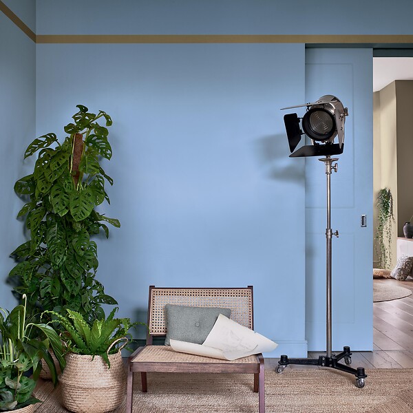 DULUX VALENTINE - Peinture Crème de Couleur Biosourcé - Bleu Vintage - Velours - 2,25 L - large
