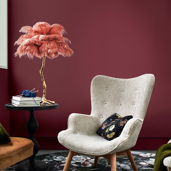 DULUX VALENTINE - Peinture Crème de Couleur Biosourcé - Rouge Bordeaux - Velours - 2,25L - large