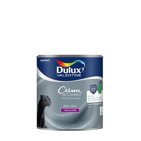 DULUX VALENTINE - Peinture biosourcée - Dulux Valentine - Bleu Gris - 0,5L - large