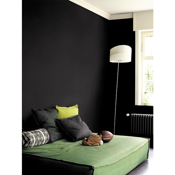 DULUX VALENTINE - Peinture Crème de Couleur Biosourcé - Noir - Satin - 0,5 L - large