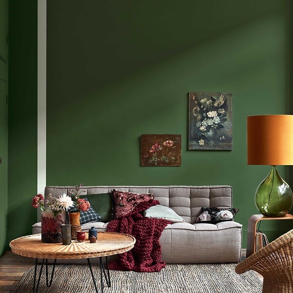 DULUX VALENTINE - Peinture Crème de Couleur Biosourcé - Vert Tropical - Satin - 0,5 L - large