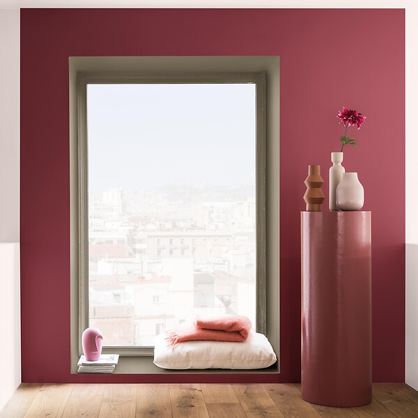 DULUX VALENTINE - Peinture Crème de Couleur Biosourcé - Grès Rose - Velours - 0,5 L - large