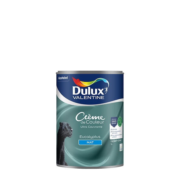DULUX VALENTINE - Peinture biosourcée crémeuse - Eucalyptus - Mat - 1L - large