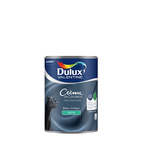 DULUX VALENTINE - Peinture intérieure biosourcée satin - Bleu Indigo - 1L - large