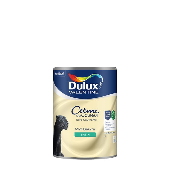 DULUX VALENTINE - Peinture Crème de Couleur Biosourcé - Mini Beurre - 1L - large