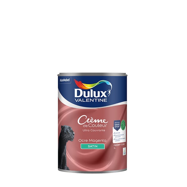 DULUX VALENTINE - Peinture intérieure biosourcée - Ocre Magenta - Satin 1L - large