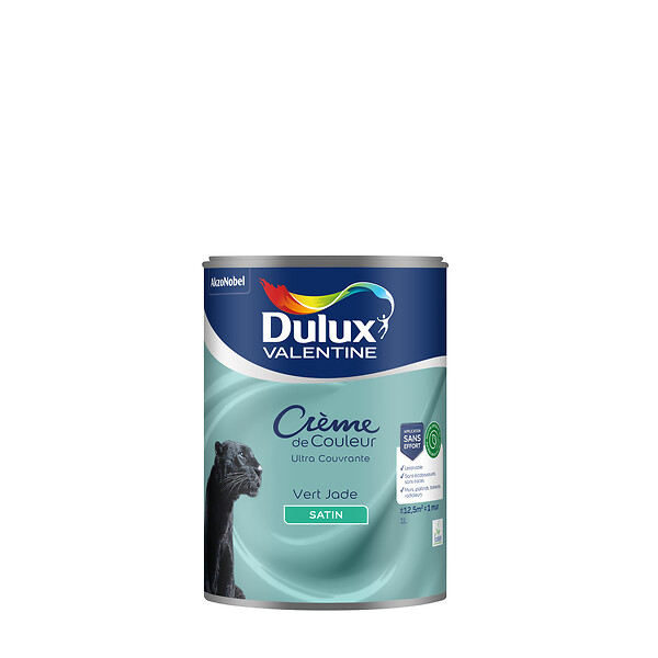 DULUX VALENTINE - Peinture intérieure biosourcée - Vert Jade - Satin - 1L - large