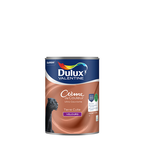 DULUX VALENTINE - Peinture murale biosourcée Terre Cuite Velours 1L - large