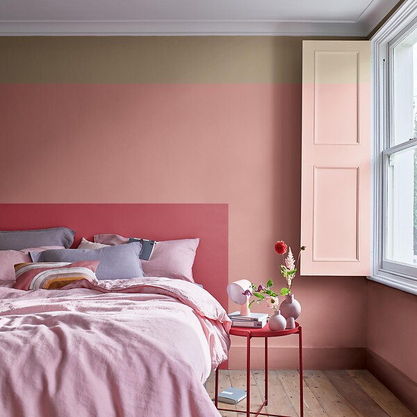 DULUX VALENTINE - Peinture Crème de Couleur Biosourcé - Vieux Rose - Mat - 1 L - large