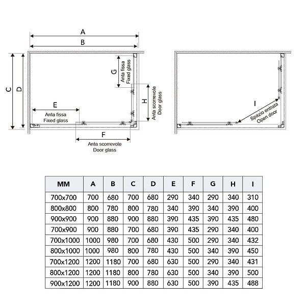 KIAMAMI VALENTINA - Cabine De Douche 70X70 Profilé Plat Et Design Moderne | Fly - large