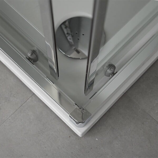 KIAMAMI VALENTINA - Cabine De Douche Transparente Carrée 80X80 Ouverture Coulissante Design Moderne - large
