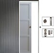 GD MENUISERIES - Porte Coulissante Greyria Gris 3 Panneaux Gris Clair H204 x L83 cm,Galandage - vignette