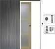 GD MENUISERIES - Porte Coulissante bois Ayous Vitrée H204 x L83 cm, Galandage - vignette