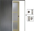 GD MENUISERIES - Porte Coulissante bois Ayous Vitrée H204 x L93 cm, Galandage - vignette