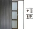 GD MENUISERIES - Porte Coulissante Gris Taupe RAL 7006 Vitrée H204 x L73 cm, Galandage - vignette