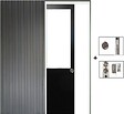 GD MENUISERIES - Porte Coulissante Atelier Noir H204 x L83 cm sans meneau, Galandage - vignette