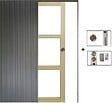 GD MENUISERIES - Porte Coulissante bois Ayous Vitrage transparent H204 x L73 cm, Galandage - vignette