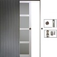 GD MENUISERIES - Porte Coulissante Tana blanc Vitrée H204 x L63 cm, Galandage - vignette