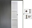 GD MENUISERIES - Porte Coulissante Korya Blanc 3 panneaux H204 x L73 cm, Galandage - vignette