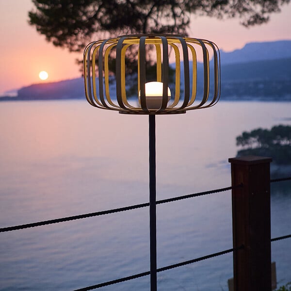 LUMISKY - Lampadaire extérieur sans fil STANDY BAMBOU H150cm - large