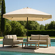 CONCEPT USINE - Parasol  ecru  carré 2,95 x 2,95 m PALERME - vignette