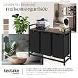 TECTAKE - Panier à linge avec étagère, style industriel noir/marron - vignette