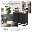 TECTAKE - Panier à linge avec étagère, style industriel noir/marron - vignette