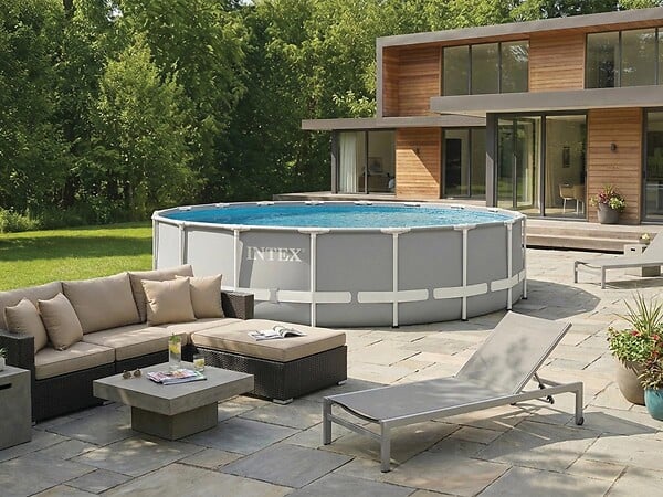 INTEX - Piscine tubulaire Prism Frame ronde 5,49 x 1,22 m - Intex - large