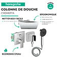 HANSGROHE - Colonne de douche encastrée mécanique Vernis Shape Douche de tête Vernis Shape Flexible Isiflex Douchette Pulsify chromé - vignette