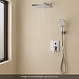 HANSGROHE - Colonne de douche encastrée mécanique Vernis Shape Douche de tête Crometta Flexible Métaflex Douchette Crometta chromé - vignette
