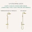 ESSEBAGNO - Luisa II colonne de douche thermostatique or brossé - vignette