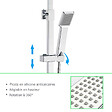 AICA SANITAIRE - Colonne de douche thermostatique 38°C, kit carré chromé AICA - vignette