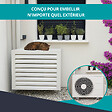 ATOLE - Cache Climatisation   en aluminium thermolaqué , Taille 2 : H. 113 x L. 110 x P. 64 cm, Ventelle, Blanc - vignette