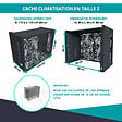 ATOLE - Cache climatiseur ATOLE en Aluminium Thermolaqué , Taille 2 : H. 113 x L. 110 x P. 64 cm, Ventelle, Gris anthracite - vignette