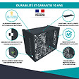 ATOLE - Cache climatiseur ATOLE en Aluminium Thermolaqué , Taille 2 : H. 113 x L. 110 x P. 64 cm, Ventelle, Gris anthracite - vignette