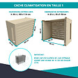 ATOLE - Cache Climatisation  en aluminium thermolaqué , Taille 1 : H. 80 x L. 100 x P. 54 cm, Ventelle , Crème - vignette