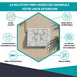 ATOLE - Cache climatiseur ATOLE en Aluminium Thermolaqué , Taille 1 : H. 80 x L. 100 x P. 54 cm, Jungle, Blanc - vignette
