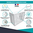 ATOLE - Cache climatiseur ATOLE en Aluminium Thermolaqué , Taille 1 : H. 80 x L. 100 x P. 54 cm, Jungle, Blanc - vignette