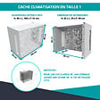 ATOLE - Cache Climatisation  en aluminium thermolaqué , Taille 1 : H. 80 x L. 100 x P. 54 cm, Baroque , Blanc - vignette