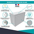 ATOLE - Cache Climatisation  en aluminium thermolaqué , Taille 1 : H. 80 x L. 100 x P. 54 cm, Ventelle , Blanc - vignette