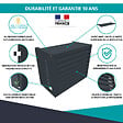 ATOLE - Cache Climatisation  en aluminium thermolaqué , Taille 2 : H. 113 x L. 110 x P. 64 cm, Ventelle, Gris anthracite - vignette