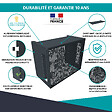 ATOLE - Cache Climatisation  en aluminium thermolaqué , Taille 2 : H. 113 x L. 110 x P. 64 cm, Baroque, Gris anthracite - vignette