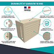 ATOLE - Cache climatiseur, ATOLE en Aluminium Thermolaqué , Taille 0 : H. 69 x L. 90 x P. 50 cm, Ventelle, Crème - vignette