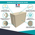 ATOLE - Cache Climatisation   en aluminium thermolaqué , Taille 2 : H. 113 x L. 110 x P. 64 cm, Ventelle, Crème - vignette