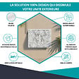 ATOLE - Cache climatiseur ATOLE en Aluminium Thermolaqué , Taille 2 : H. 113 x L. 110 x P. 64 cm, Ventelle, Blanc - vignette