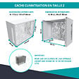 ATOLE - Cache climatiseur ATOLE en Aluminium Thermolaqué , Taille 2 : H. 113 x L. 110 x P. 64 cm, Ventelle, Blanc - vignette