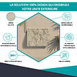 ATOLE - Cache climatiseur ATOLE en Aluminium Thermolaqué , Taille 2 : H. 113 x L. 110 x P. 64 cm, Ventelle, Crème - vignette